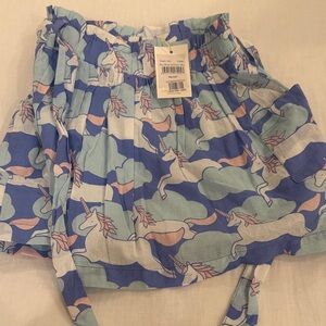 Mini Boden Unicorn Patterned Skirt - Blue and Pink